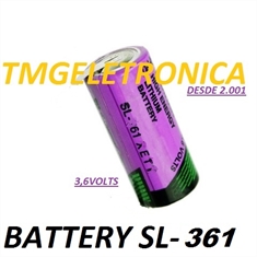 SL-361 - Bateria SL361 3,6v, Lithium Size 2/3AA, Tadiran Battery SL-361 3.6V Lithium Thionyl Chloride, BACK-UP PLC, CNC, MACHINE, IHM, HMI, ROBOT - Non-Rechargeable - SL-361 - Batt. 3.6v Mod.TIpo Standard